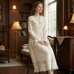 Ivory Vintage Lace Midi Dress