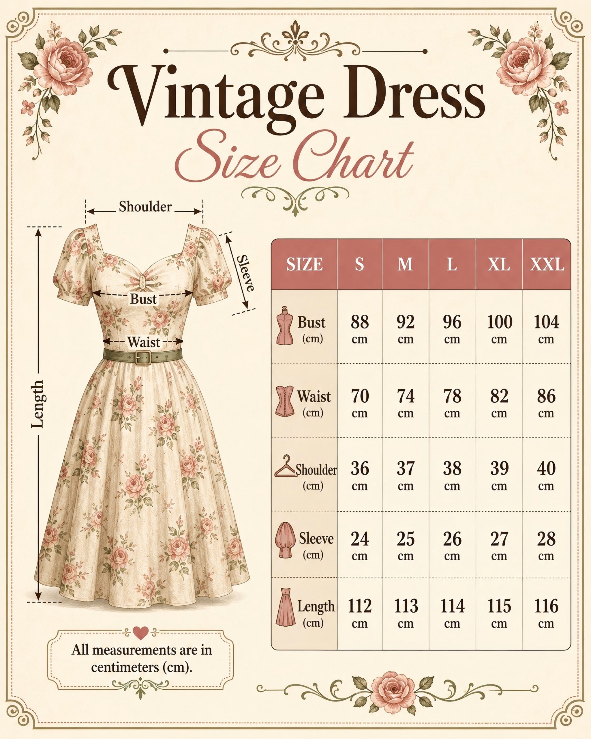Red Gingham Vintage Cottagecore Dress - Image 5